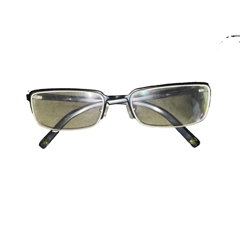Vtg Dior Homme Eyeglasses 53-18 Black Frame Only Italy Designer